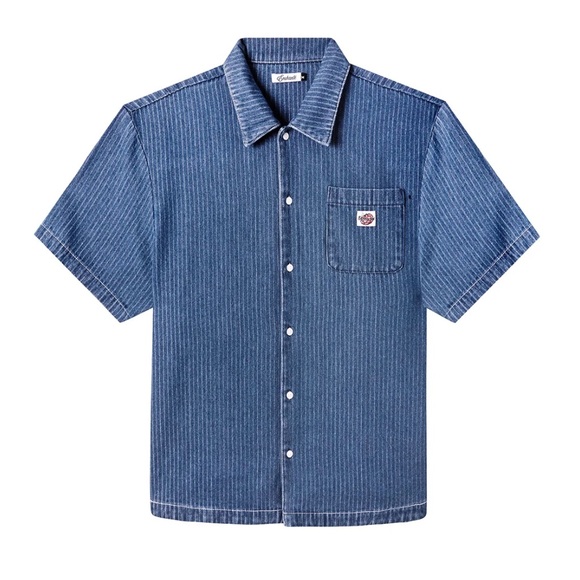 Enchanté by Daniel Ricciardo Indigo Stripe Work Shirt-100% cotton denim-S